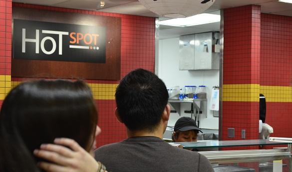 Students wait in line Friday afternoon to order a late lunch at Hot Spot in SUB I (Trevor De Saussure).