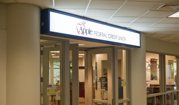 Apple Federal Credit Union is in a new location in the Johnson Center (photo by Dakota Cunningham)