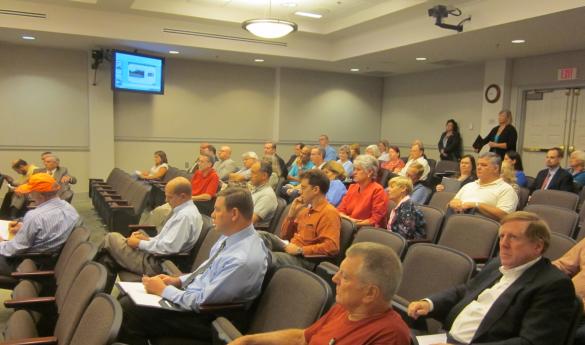 Community members met in Fairfax City Council chambers to discuss ongoing issues around the university (Photo courtesy of Frank Muraca)