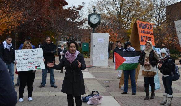 Mason students held a protest on North Plaza on Thursday, Nov. 15 (photo courtesy of Alex Perry).
