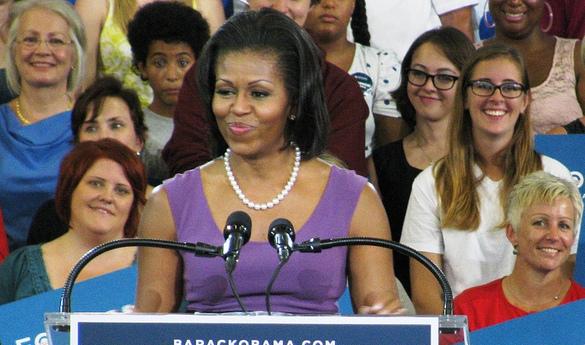 Michelle Obama, founder of the "Let's Move!" campaign, has appeared twice in Vogue (photo courtesy of WisPolitics/Flickr).