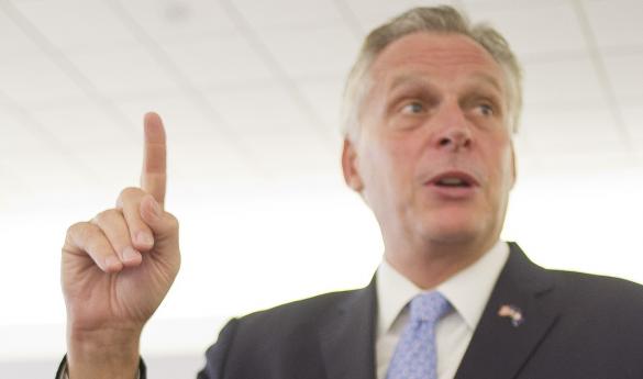 McAuliffe lays out his plans for education and women's rights (photo by Jenny Krashin)