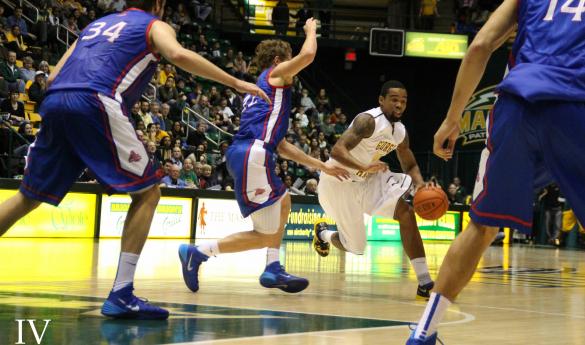 Sherrod Wright ended the game in double-figures at 13 (photo by John Irwin). 