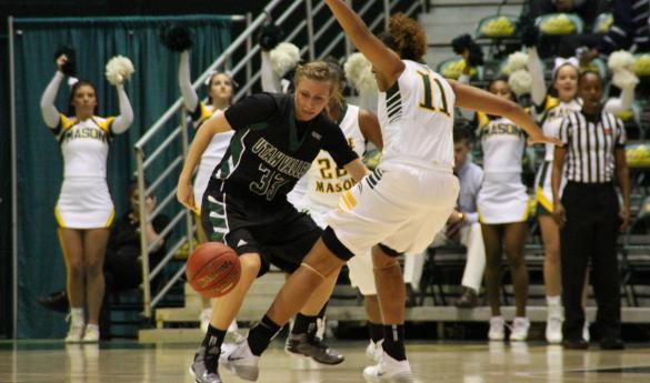 Mason women's basketball team is coming off of an 82-64 win over Utah Valley (photo by John Irwin). 