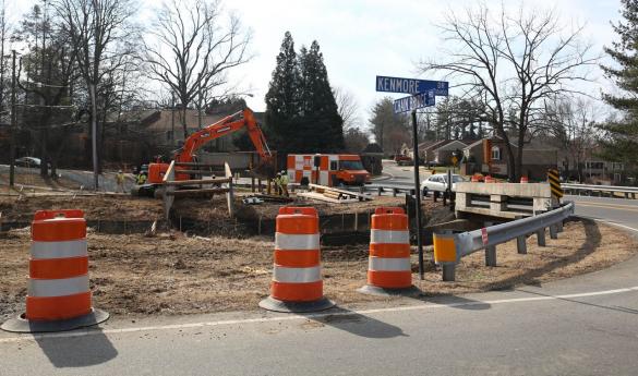 The bridge on Chain Bridge Road will be under construction from late March to early April (photo by John Irwin).