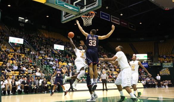 Bryon Allen had 18 points and seven defensive rebounds in the 69-60 win over Richmond on Wednesday night at the Patriot Center (photo by John Irwin). 